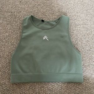 Oner Active, Classic Seamless 2.0 Collection, crop top, sage green, size small